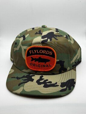Fly Lords Camo Fly Flatbill Fishing Hat
